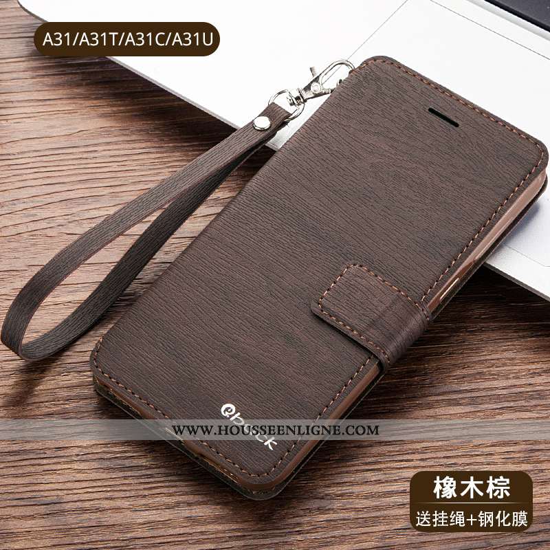Étui Oppo A31 Cuir Silicone Incassable Protection Téléphone Portable Housse Coque Bleu