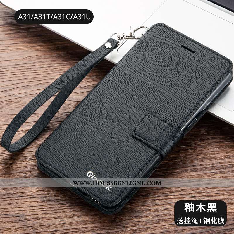 Étui Oppo A31 Cuir Silicone Incassable Protection Téléphone Portable Housse Coque Bleu
