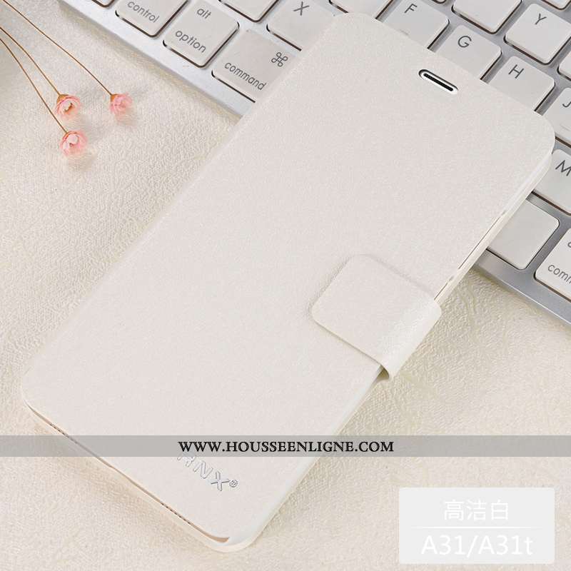 Étui Oppo A31 Fluide Doux Protection Bleu Incassable Nouveau Cuir