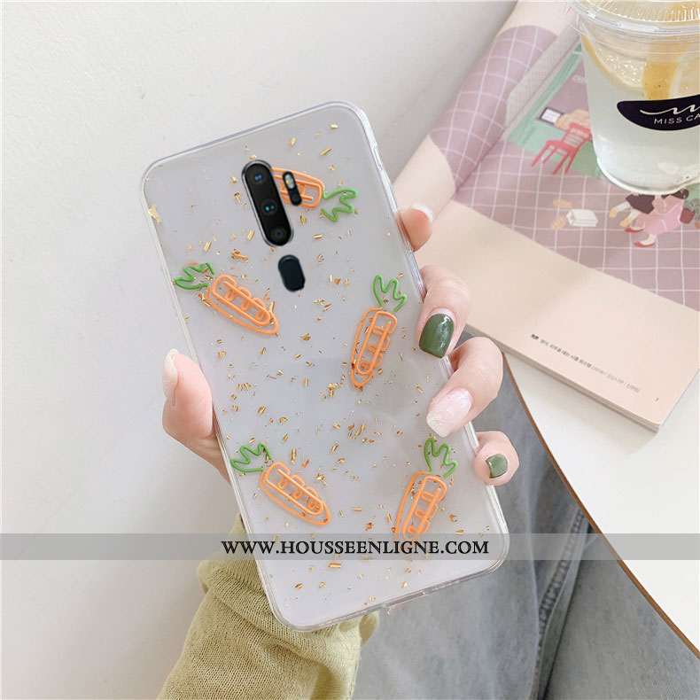 Étui Oppo A5 2020 Personnalité Créatif Blanc Simple Téléphone Portable Tendance Protection Blanche