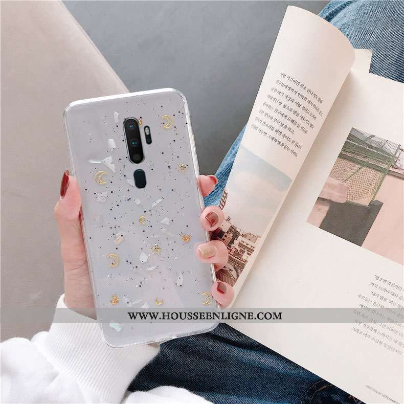 Étui Oppo A5 2020 Personnalité Créatif Blanc Simple Téléphone Portable Tendance Protection Blanche