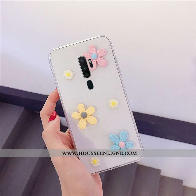 Étui Oppo A5 2020 Personnalité Créatif Blanc Simple Téléphone Portable Tendance Protection Blanche