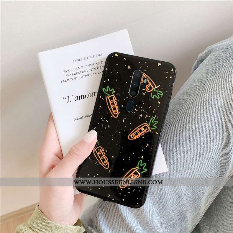 Étui Oppo A5 2020 Personnalité Créatif Blanc Simple Téléphone Portable Tendance Protection Blanche