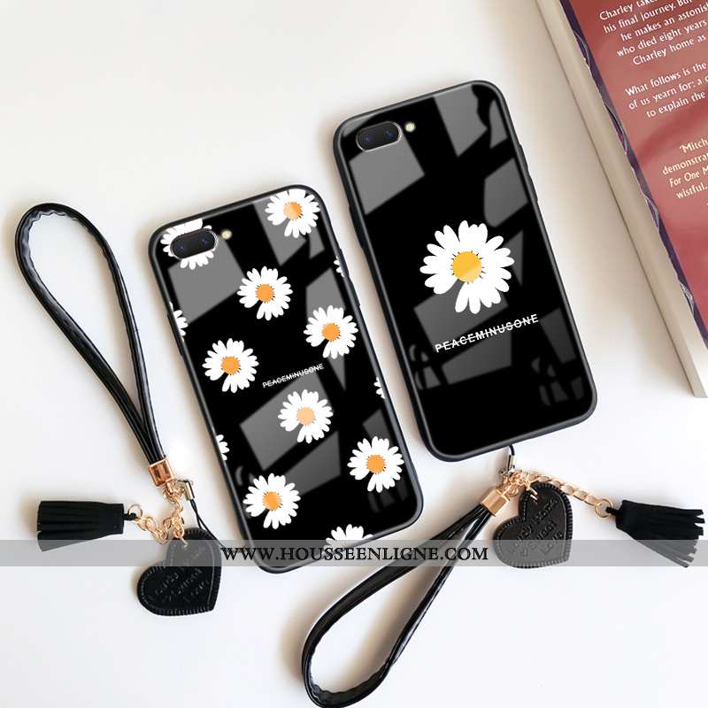 Étui Oppo A5 Dessin Animé Charmant Tout Compris Verre Incassable Amoureux Tendance Noir
