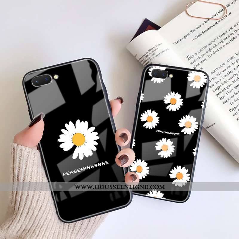 Étui Oppo A5 Dessin Animé Charmant Tout Compris Verre Incassable Amoureux Tendance Noir