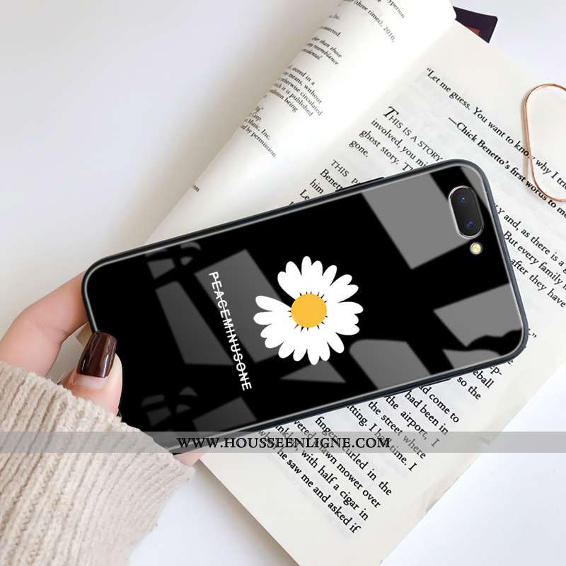 Étui Oppo A5 Dessin Animé Charmant Tout Compris Verre Incassable Amoureux Tendance Noir