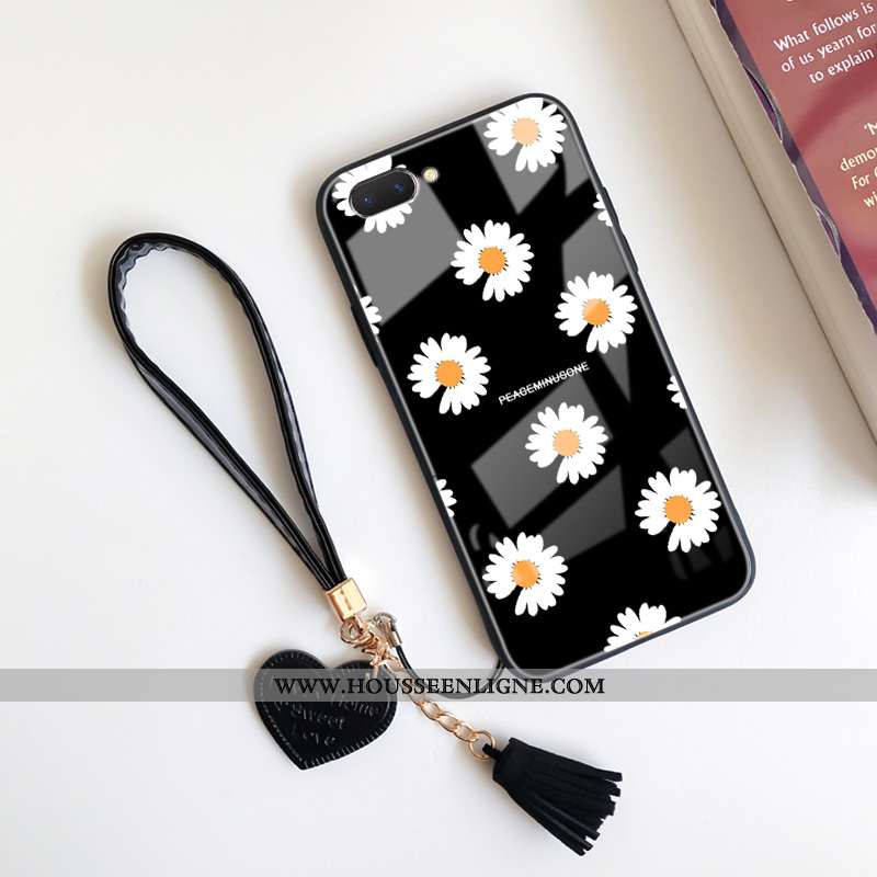 Étui Oppo A5 Dessin Animé Charmant Tout Compris Verre Incassable Amoureux Tendance Noir