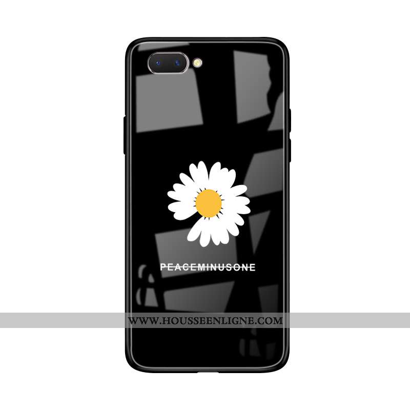 Étui Oppo A5 Dessin Animé Charmant Tout Compris Verre Incassable Amoureux Tendance Noir