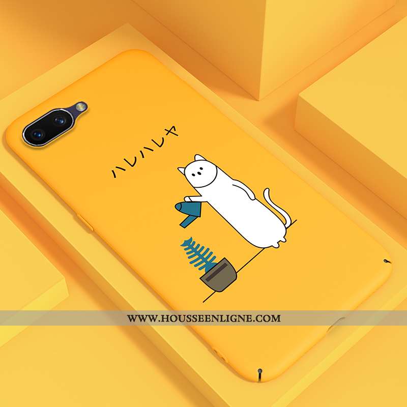 Étui Oppo A5 Mode Protection Délavé En Daim Jaune Créatif Personnalité Coque
