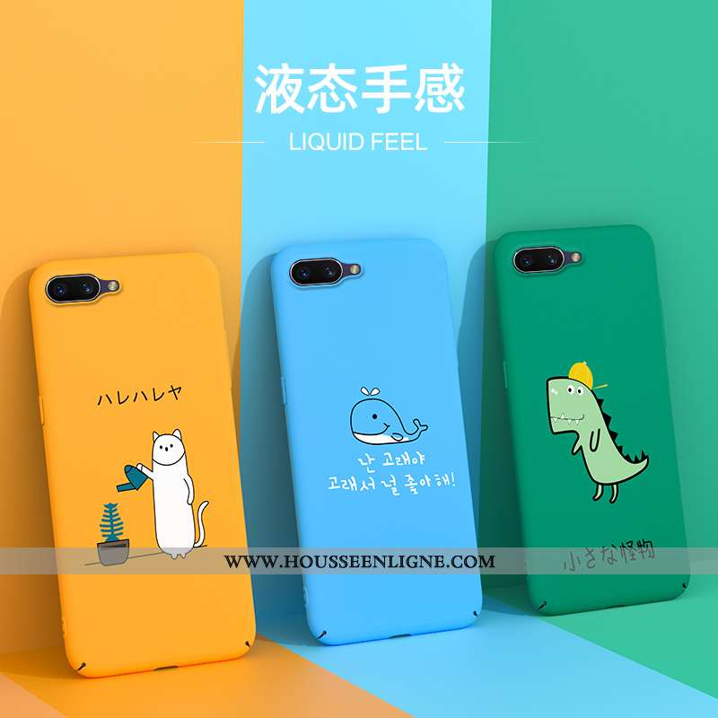 Étui Oppo A5 Mode Protection Délavé En Daim Jaune Créatif Personnalité Coque