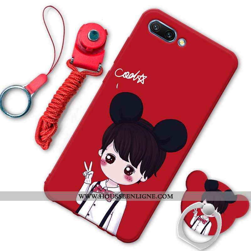 Étui Oppo A5 Personnalité Créatif Téléphone Portable Coque Fluide Doux Rouge Dessin Animé