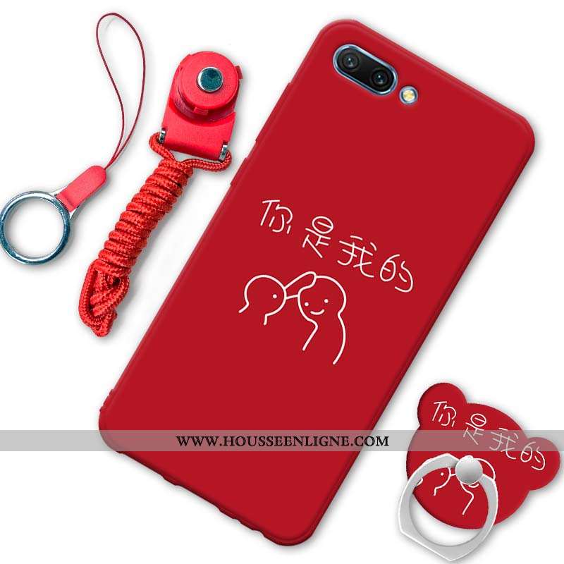 Étui Oppo A5 Personnalité Créatif Téléphone Portable Coque Fluide Doux Rouge Dessin Animé