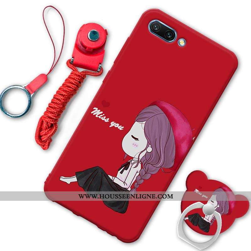 Étui Oppo A5 Personnalité Créatif Téléphone Portable Coque Fluide Doux Rouge Dessin Animé