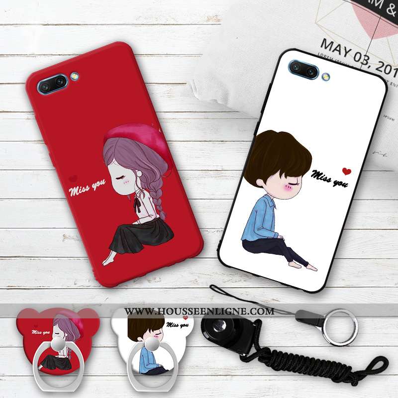 Étui Oppo A5 Personnalité Créatif Téléphone Portable Coque Fluide Doux Rouge Dessin Animé