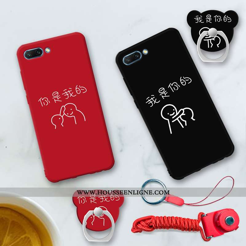 Étui Oppo A5 Personnalité Créatif Téléphone Portable Coque Fluide Doux Rouge Dessin Animé