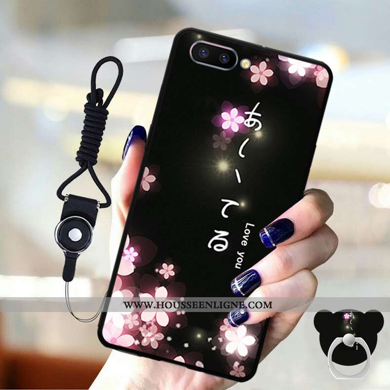 Étui Oppo A5 Protection Ornements Suspendus Silicone Téléphone Portable Coque Violet Fluide Doux