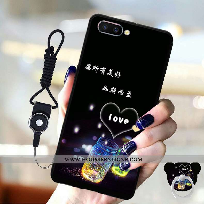 Étui Oppo A5 Protection Ornements Suspendus Silicone Téléphone Portable Coque Violet Fluide Doux