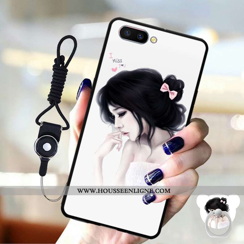 Étui Oppo A5 Protection Ornements Suspendus Silicone Téléphone Portable Coque Violet Fluide Doux