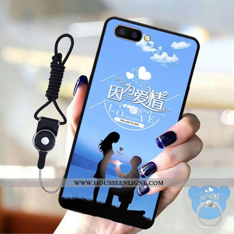 Étui Oppo A5 Protection Ornements Suspendus Silicone Téléphone Portable Coque Violet Fluide Doux