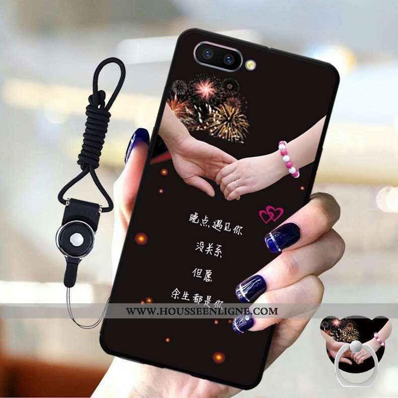 Étui Oppo A5 Protection Ornements Suspendus Silicone Téléphone Portable Coque Violet Fluide Doux