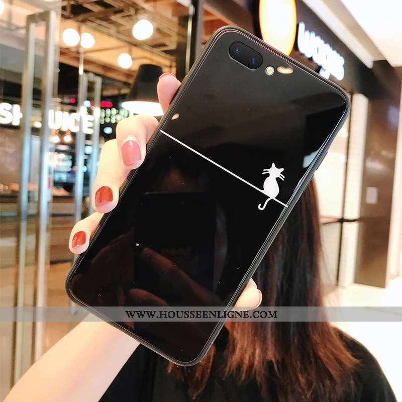 Étui Oppo A5 Protection Verre Coque Amoureux Tendance Personnalité Blanc Blanche