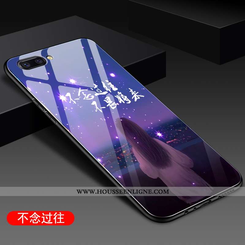 Étui Oppo A5 Protection Verre Silicone Incassable Coque Bleu