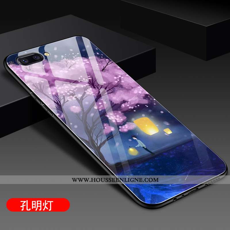 Étui Oppo A5 Protection Verre Silicone Incassable Coque Bleu