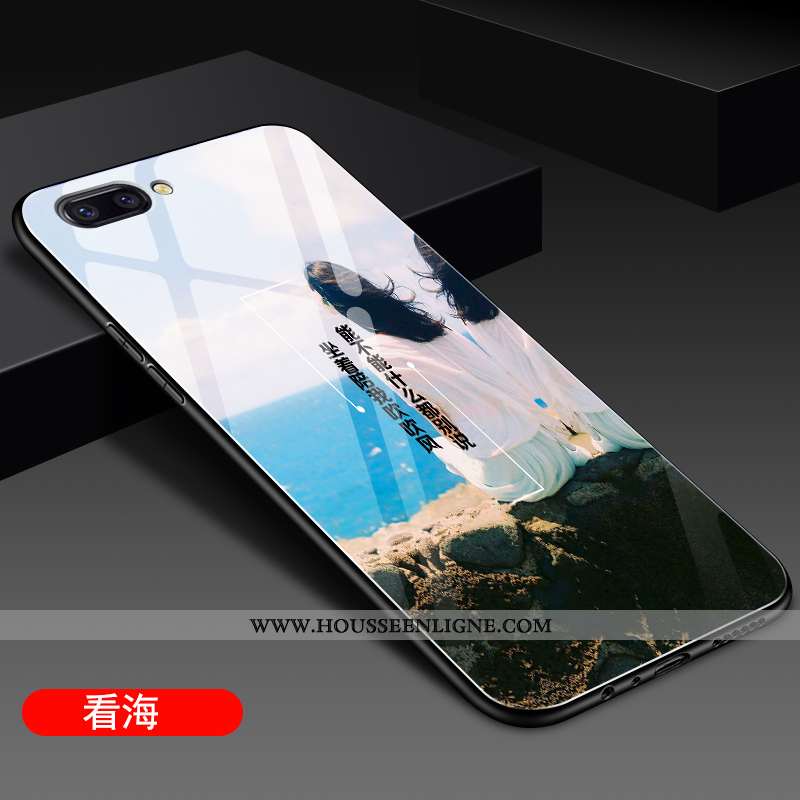 Étui Oppo A5 Protection Verre Silicone Incassable Coque Bleu