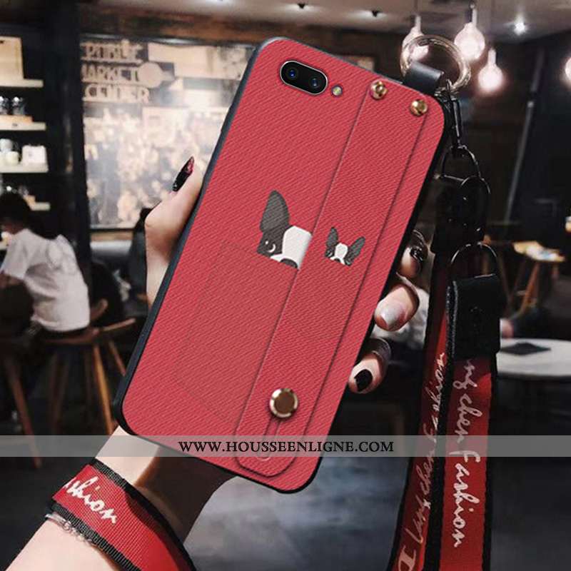 Étui Oppo A5 Silicone Ornements Suspendus Coque Téléphone Portable Rouge Charmant
