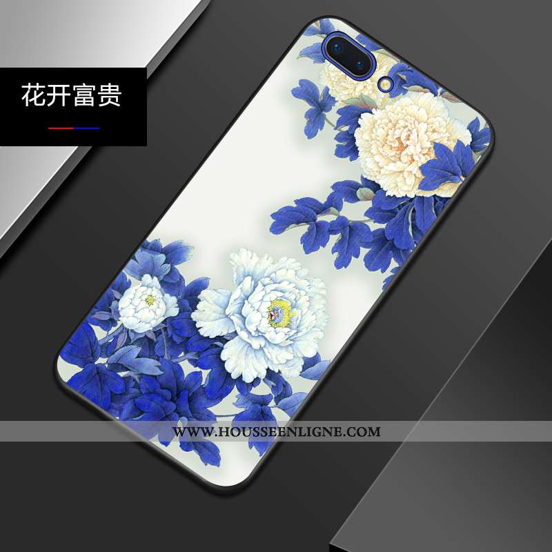 Étui Oppo A5 Tendance Légère Style Chinois Légères Délavé En Daim Téléphone Portable Tout Compris Bl