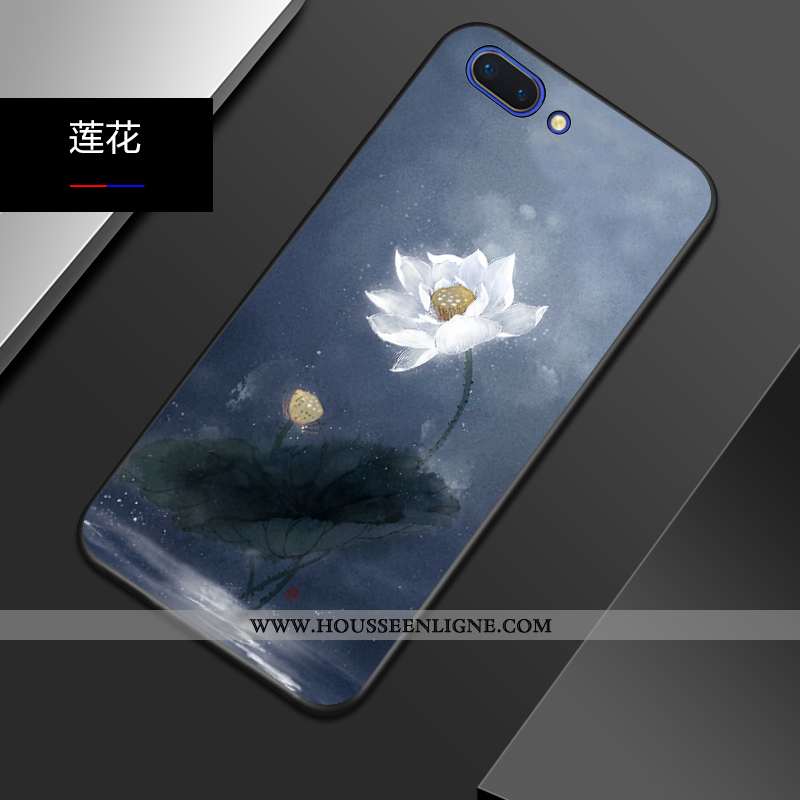 Étui Oppo A5 Tendance Légère Style Chinois Légères Délavé En Daim Téléphone Portable Tout Compris Bl
