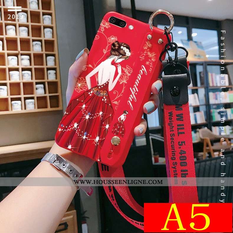 Étui Oppo A5 Ultra Légère Personnalité Ornements Suspendus Net Rouge Tout Compris Rouge