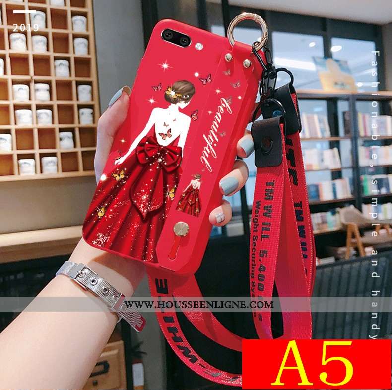 Étui Oppo A5 Ultra Légère Personnalité Ornements Suspendus Net Rouge Tout Compris Rouge