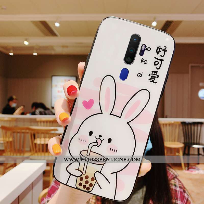 Étui Oppo A9 2020 Personnalité Dessin Animé Verre Europe Tendance Maquillage Verte