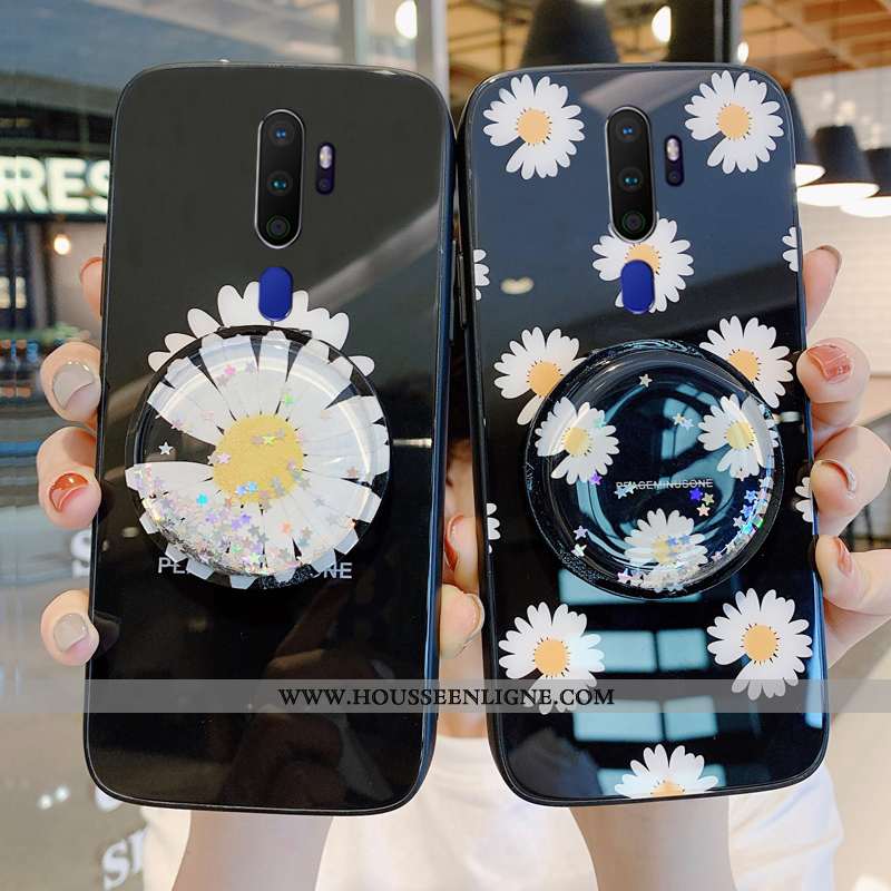Étui Oppo A9 2020 Personnalité Dessin Animé Verre Europe Tendance Maquillage Verte