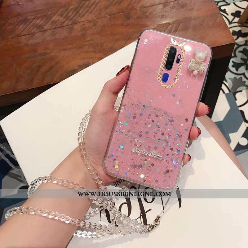 Étui Oppo A9 2020 Personnalité Fluide Doux Téléphone Portable Incassable Europe Vert Coque Verte