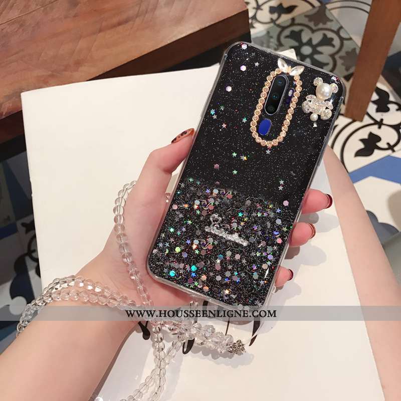 Étui Oppo A9 2020 Personnalité Fluide Doux Téléphone Portable Incassable Europe Vert Coque Verte