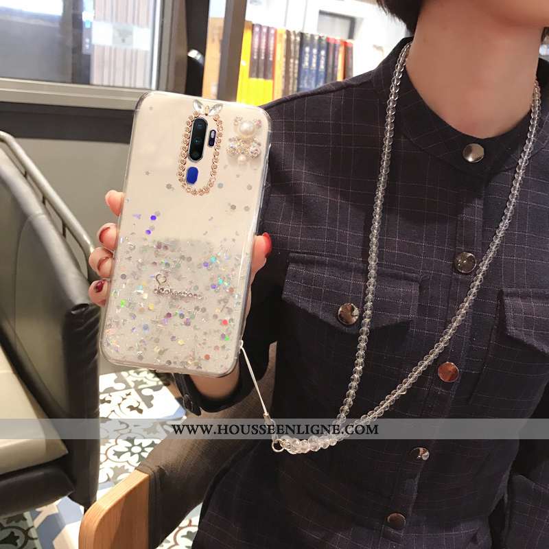 Étui Oppo A9 2020 Personnalité Fluide Doux Téléphone Portable Incassable Europe Vert Coque Verte