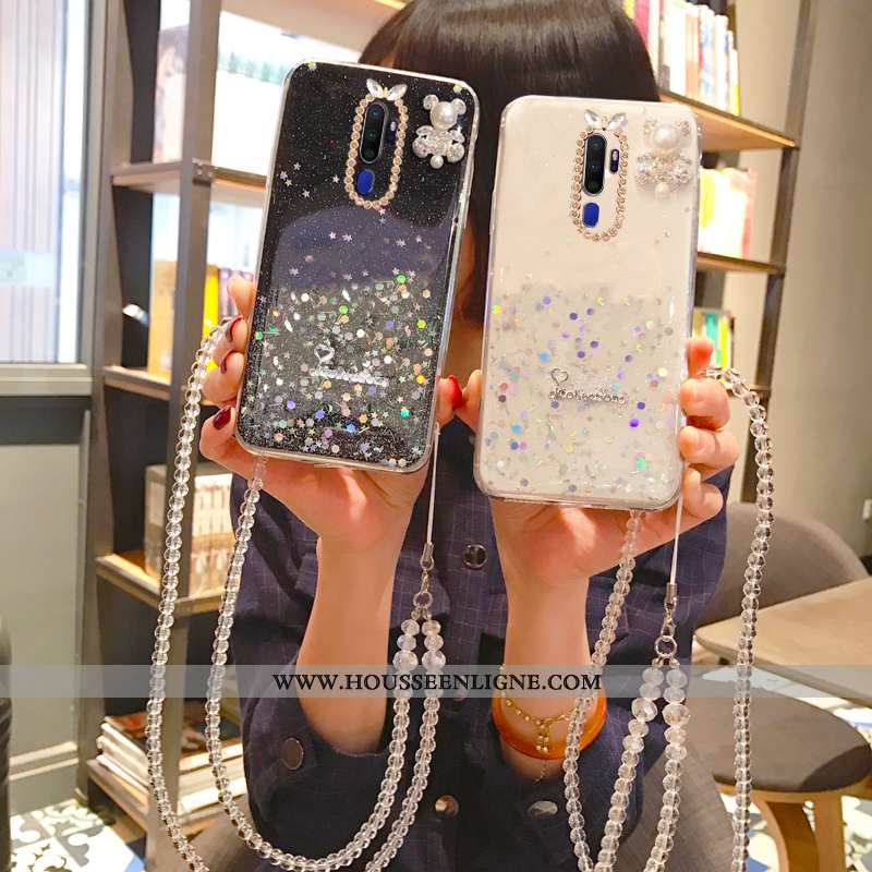 Étui Oppo A9 2020 Personnalité Fluide Doux Téléphone Portable Incassable Europe Vert Coque Verte