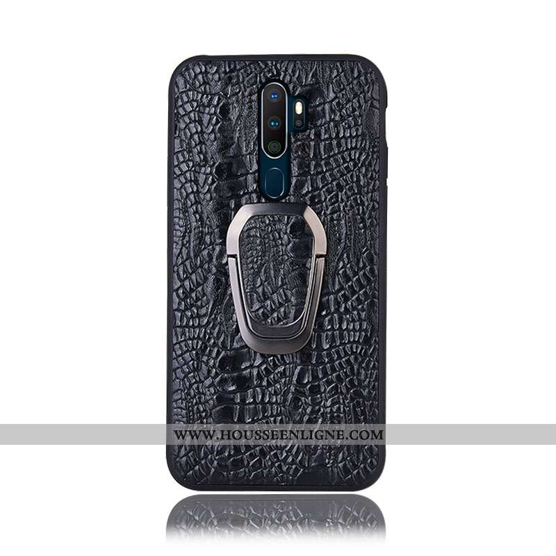 Étui Oppo A9 2020 Protection Cuir Véritable Téléphone Portable Marron Couvercle Arrière Support
