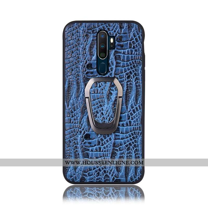 Étui Oppo A9 2020 Protection Cuir Véritable Téléphone Portable Marron Couvercle Arrière Support