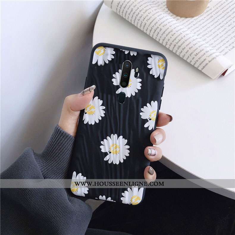 Étui Oppo A9 2020 Silicone Dessin Animé Incassable Anneau Plissé Frais Tendance Verte