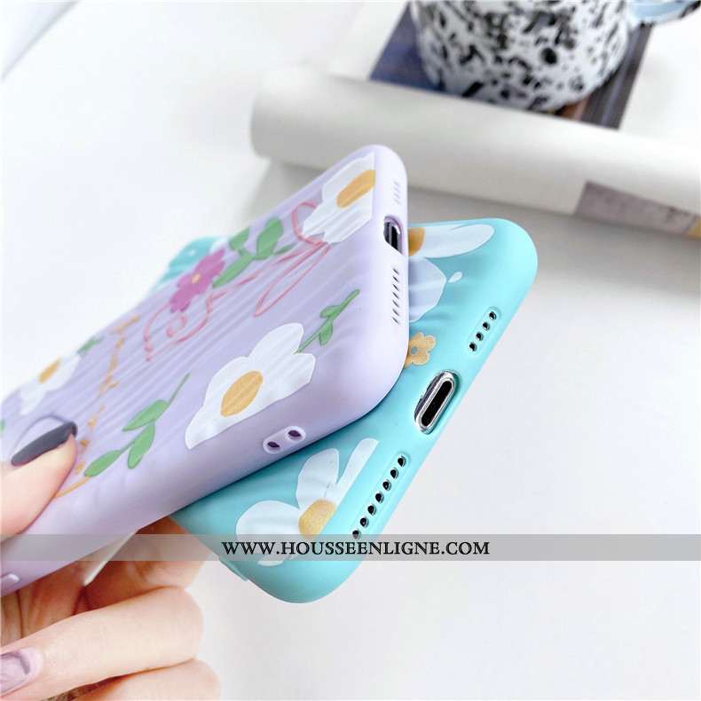 Étui Oppo A9 2020 Silicone Dessin Animé Incassable Anneau Plissé Frais Tendance Verte