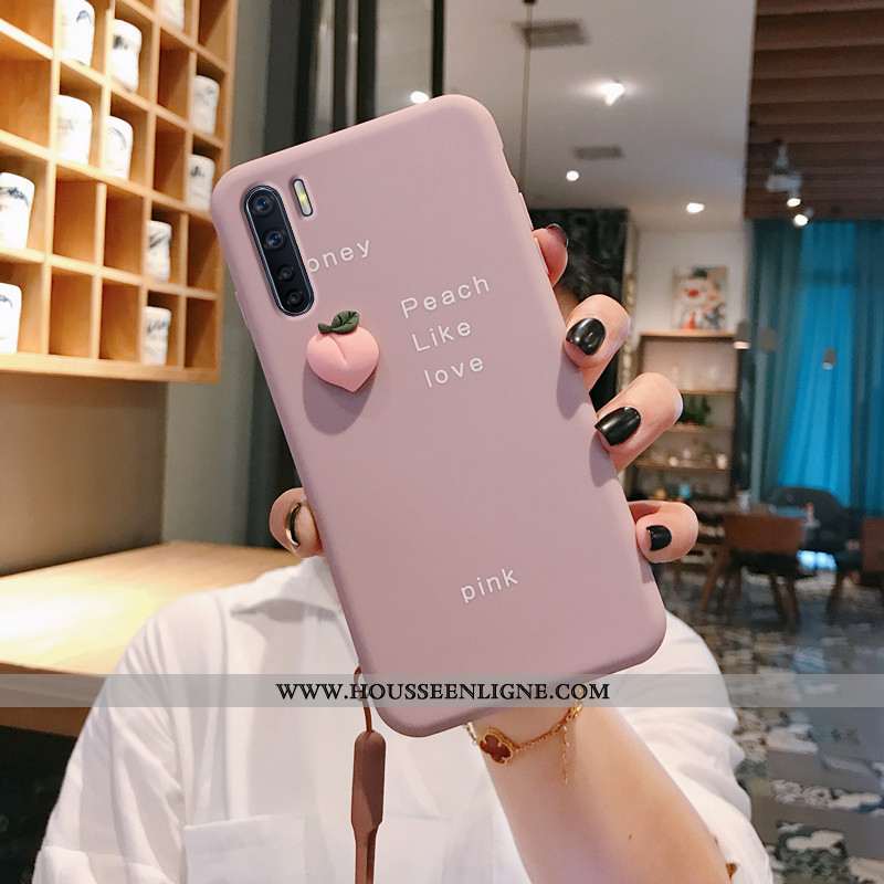 Étui Oppo A91 Créatif En Bois Nouveau Tendance Incassable Rose Bovins