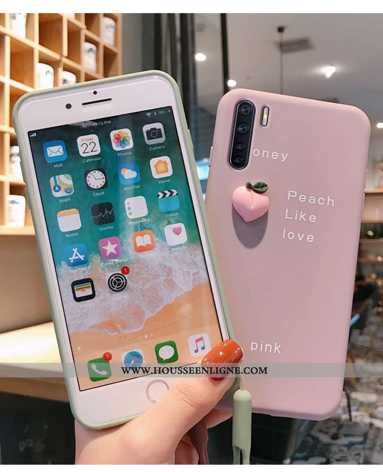 Étui Oppo A91 Créatif En Bois Nouveau Tendance Incassable Rose Bovins