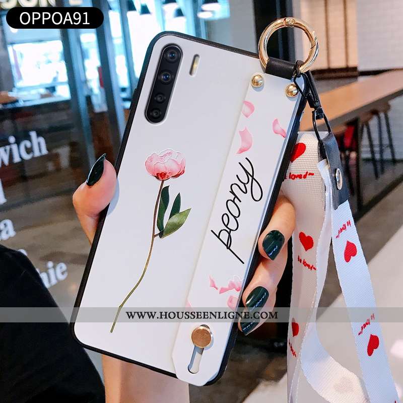 Étui Oppo A91 Créatif Fluide Doux Téléphone Portable Incassable Bleu Silicone Amoureux