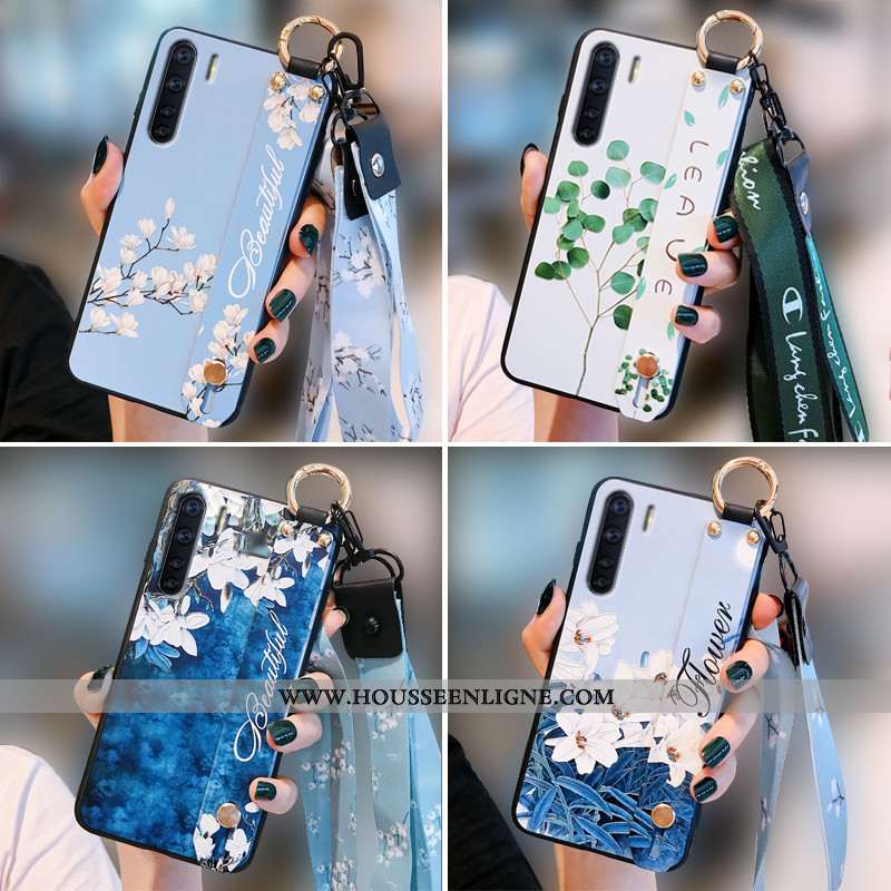 Étui Oppo A91 Créatif Fluide Doux Téléphone Portable Incassable Bleu Silicone Amoureux