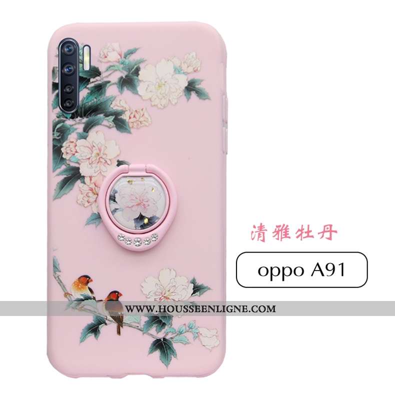 Étui Oppo A91 Créatif Tendance Incassable Téléphone Portable Coque Protection Rose
