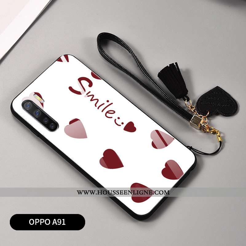 Étui Oppo A91 Créatif Ultra Coque Légère Téléphone Portable Net Rouge