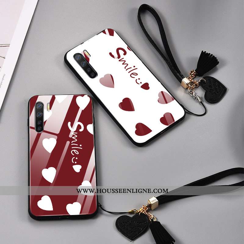 Étui Oppo A91 Créatif Ultra Coque Légère Téléphone Portable Net Rouge